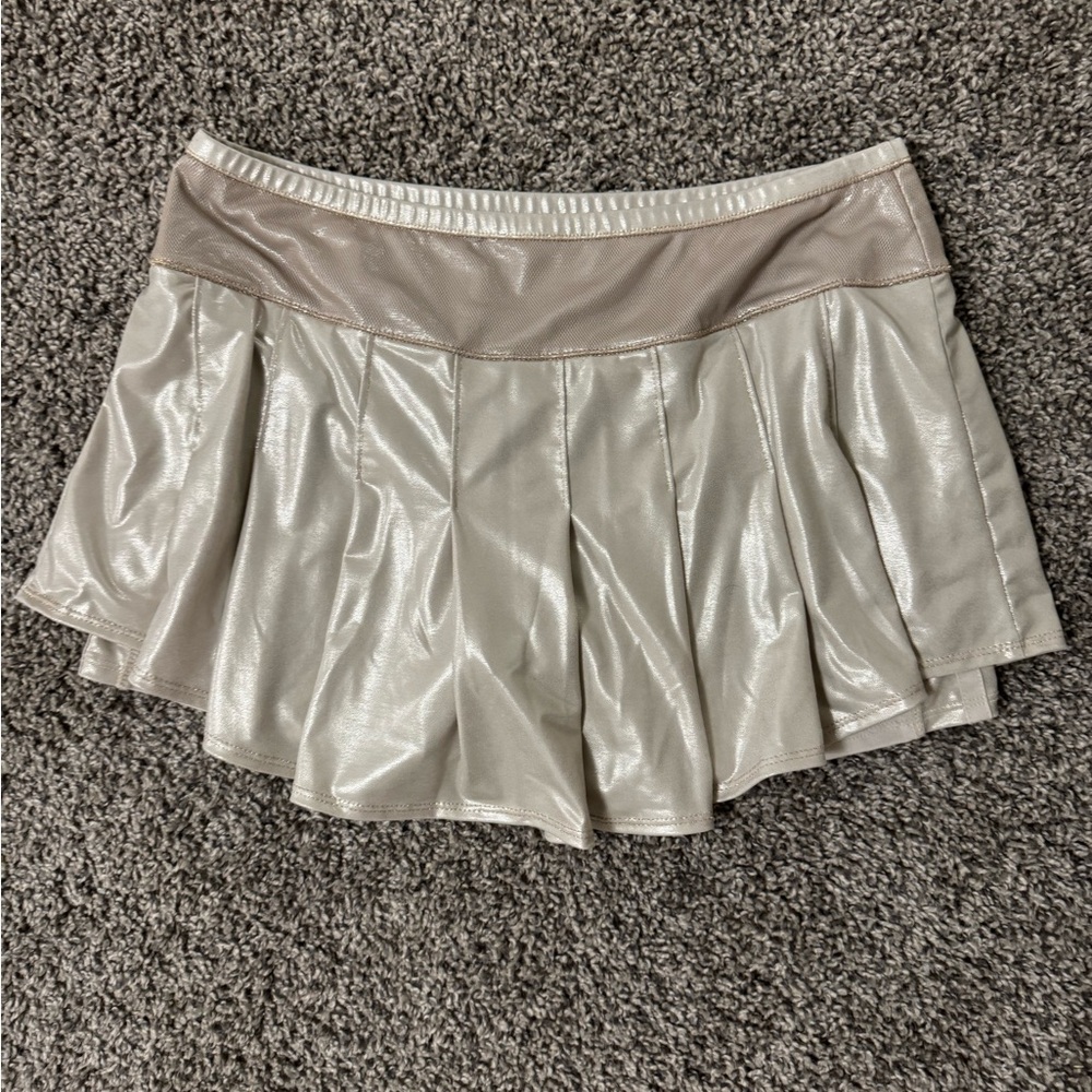 Lucky in love Shiny Metallic Skirt